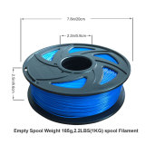 3D Flexible Blue TPU Filament 1.75 mm, 2.2 LBS (1KG)
