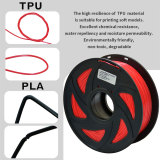 3D Flexible Red TPU Filament 1.75 mm, 2.2 LBS (1KG)
