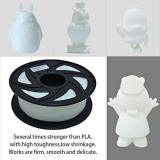 3D Flexible White TPU Filament 1.75 mm, 2.2 LBS (1KG)