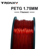 3D Transparent Red PETG Filament 1.75 mm, 2.2 LBS (1KG)