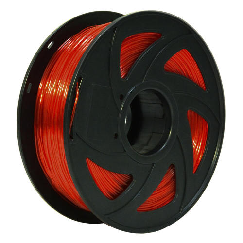 3D Transparent Red PETG Filament 1.75 mm, 2.2 LBS (1KG)