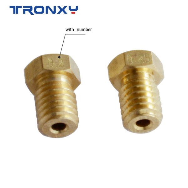 5pcs/lot V5 V6 Nozzle 0.2 0.25 0.3mm 0.35 0.4mm 0.5 0.6 0.8 1.0 Part