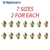 7 pcs MK8 M6 Brass Copper Nozzle J-head Extrusion