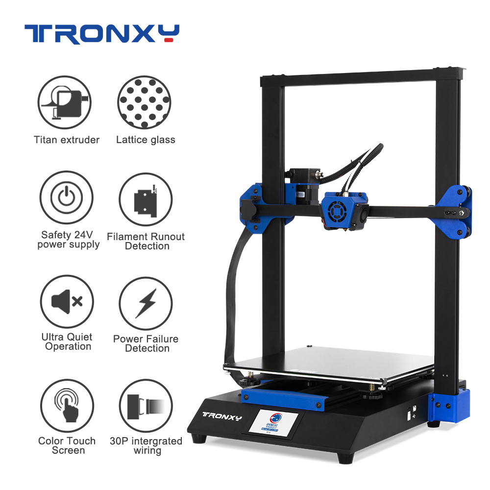 Tronxy Xy 3 Pro 3d Printer Large Size 300 300 400mm Xy 3pro 24v Double Z Axis 3d Printer Titan Extruder For Printable Face Sheild Lattice Glass Xy 3 Pro