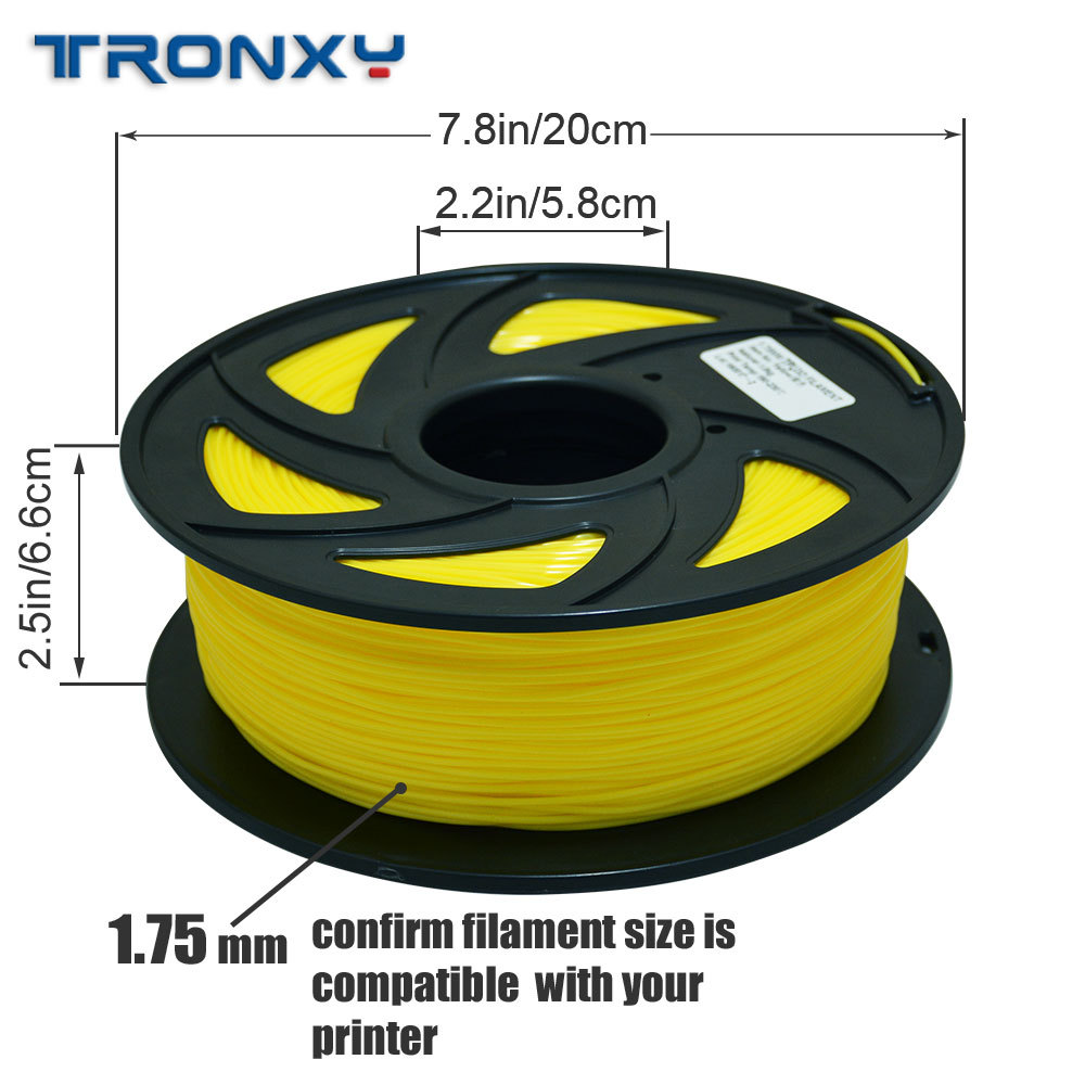 Tronxy 3D Printer 3D Flexible Green TPU Filament 1.75 mm 2.2 LBS (1KG) –