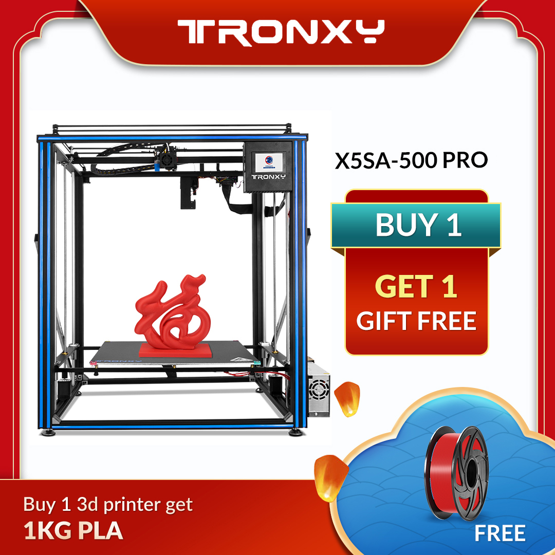 TRONXY 3D X5SA-500 Pro imprimante 3D FDM améliorée 500*500*600mm Guide  linéaire Titan extrudeuse CoreXY carte mère Ultra silencieuse