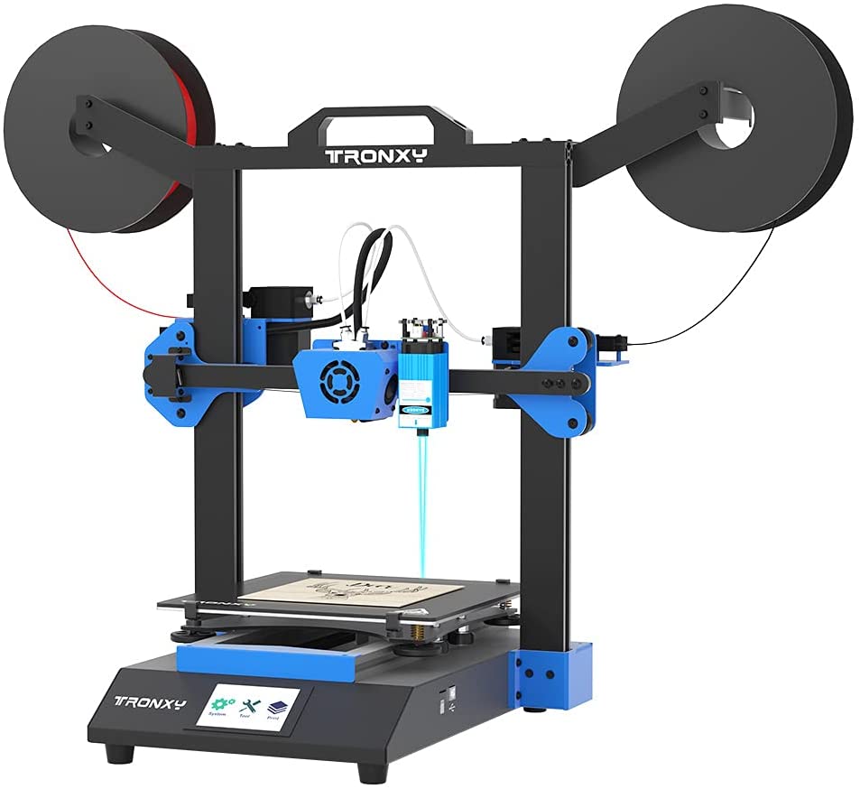Tronxy XY-3 SE 3D Printer With 3D Printing, Dual extrusion&Laser Engraving