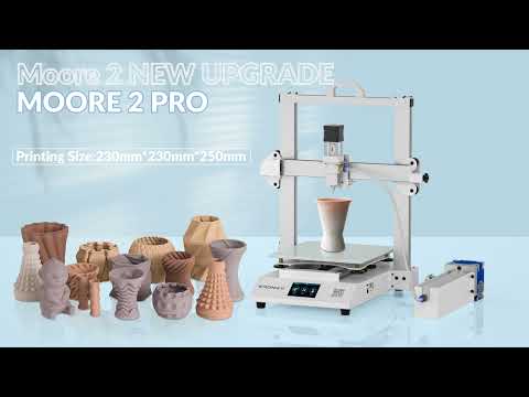 Tronxy Moore 2 Pro Ceramic & Clay 3d printer 230mm*230mm*250mm with Feeding  system electric putter