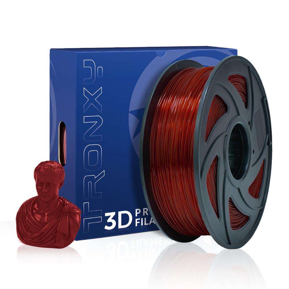 US$ 38.00 - 3D Transparent Red PETG Filament 1.75 mm, 2.2 LBS (1KG) -  m.