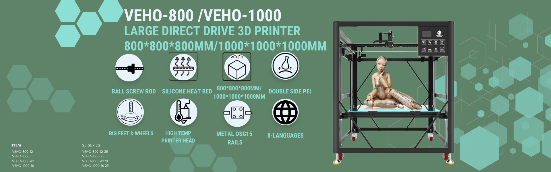 veho-800 3d printer