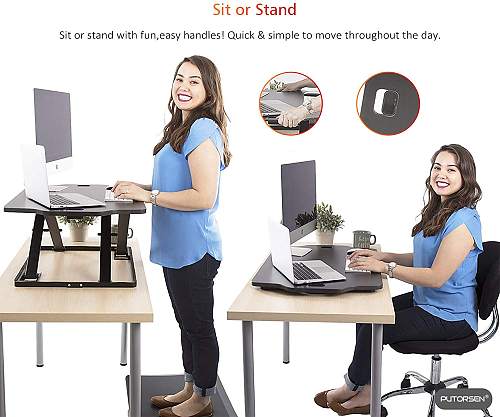 94 87 Putorsen Standing Desk Converter 32 Height Adjustable