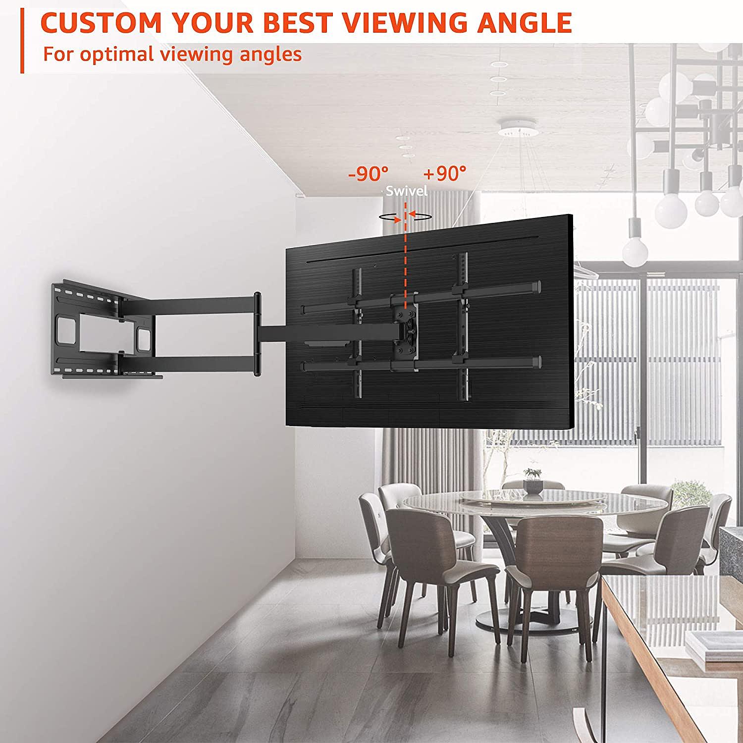 PUTORSEN Long Arm TV Wall Bracket Mount with 40inch Extension, Full