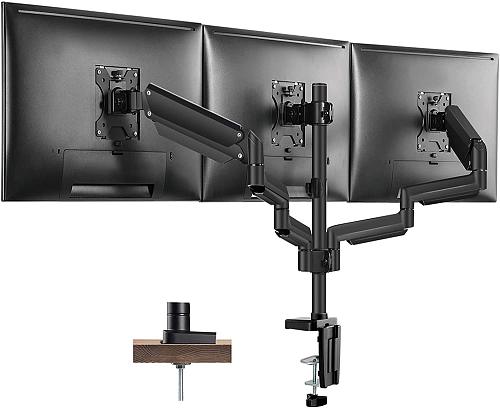 Three Arm Desk Mount Bracket With Clamp, Monitor Arms Desk Mount