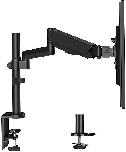 putorsen pc monitor arm mount stand full motion single arm desktop clamp mount for 17 32 lcd led screens adjustable tilt swivel vesa 75 to 100mm weight up to 8 kg