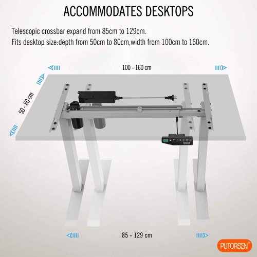 249 99 Putorsen Es12w Height Adjustable Electric Standing Desk