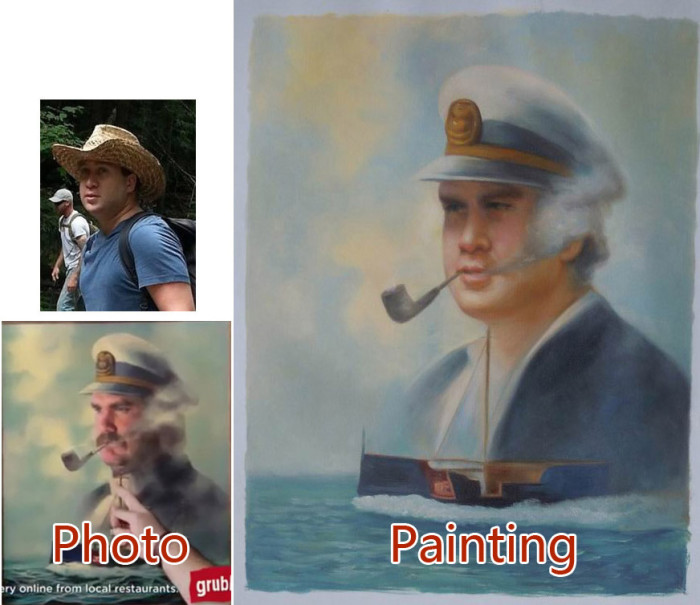 Custom oil portrait, Hand painted oil painting, Photos into portrait painting, unique portrait from photos