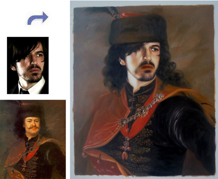 Custom oil portrait, Handmade oil painting, paint face on famous painting, portrait painting from photos