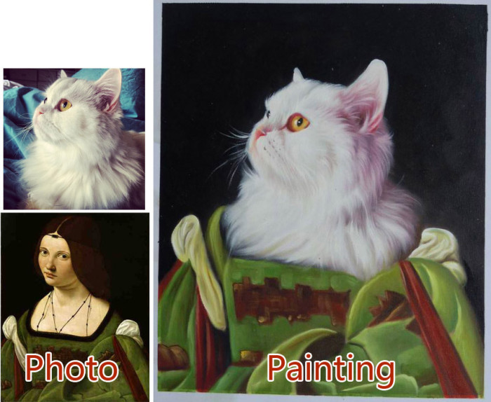 Custom oil portrait, Hand painted oil painting, paint face on famous painting, portrait painting from photos