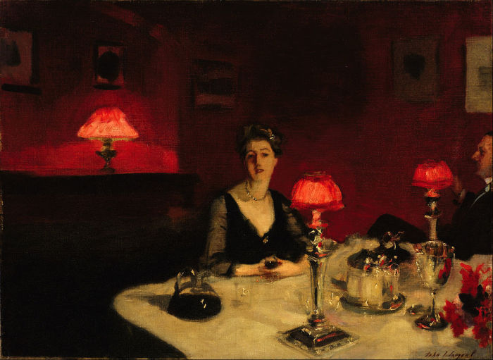 A Dinner Table at Night