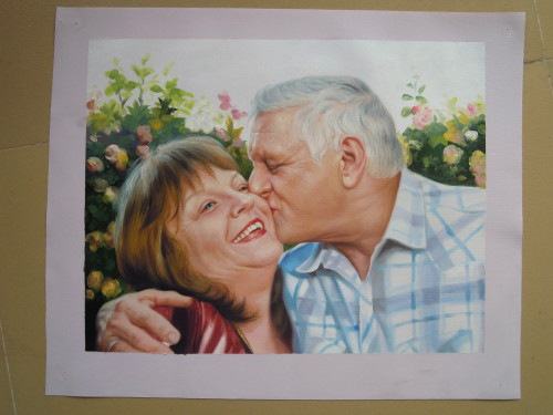 Custom family portrait, Hand painted oil painting on canvas, Turn photos into oil portraits paintings