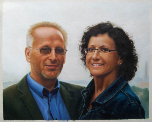 Custom Couple portrait, Hand painted oil painting on canvas, Turn photos into oil portraits paintings