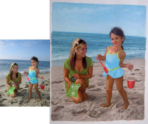 Custom children portrait, Hand painted oil painting on canvas, Turn photos into oil portraits paintings
