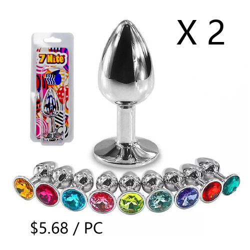 Stainless Steel Metal Butt Plug (L)（2 Sets）