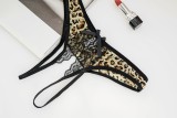 Leopard print lace underwear