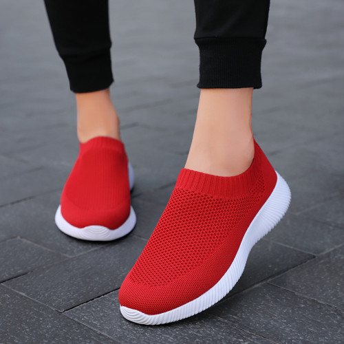 Knit Slip On Running Shoes