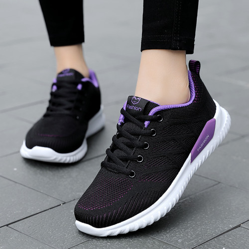 Lace Up Front Knit Sneakers