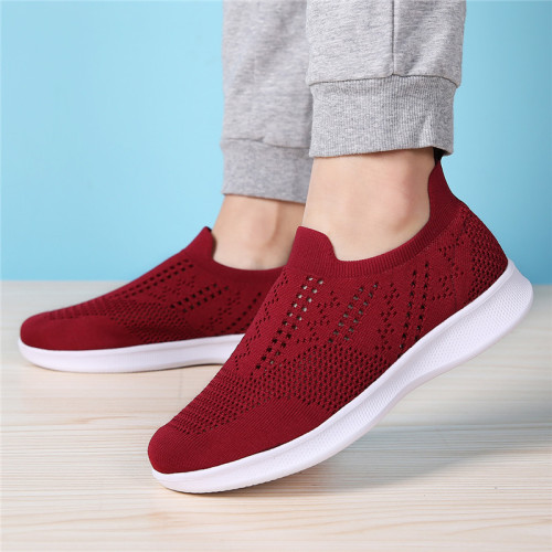 Slip On Knit Running Shoes