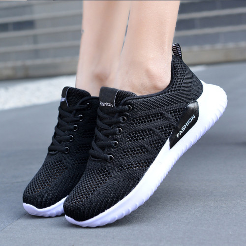 Lace Up Front Knit Sneakers