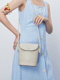Spring and Summer New Bag Women  Leather Mini Bucket Bag Design Small One Shoulder Messenger Bag