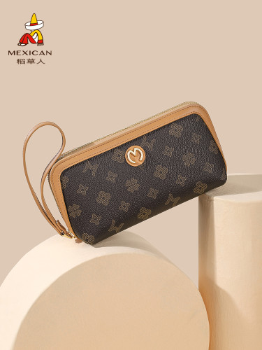 Women's New Handbag Classic Color Contrast Handbag Large Capacity Multi-function Wallet Mobile Phone Bag Card Holder