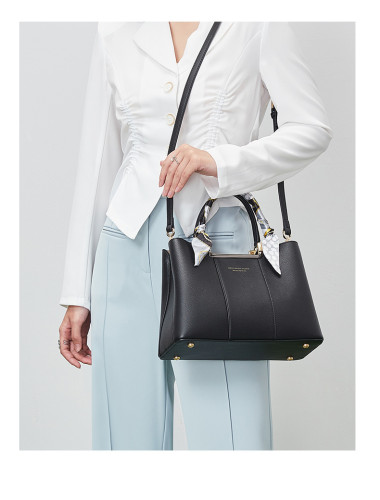 New French Elegant Silk Scarf Bag Women's Simple Design Portable Crossbody Bag