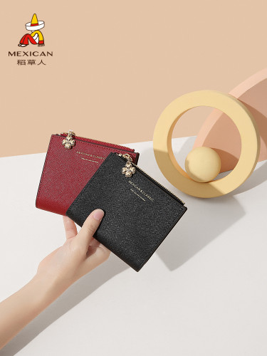 Women's Genuine leather Card Bag New Cowhide Multifunctional Large Capacity Small Short Wallet Change Wallet