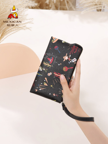 Wallet Women's New Tide Korean Version of Small Hand Bag Mobile Phone Bag Multifunctional Large Capacity Coin Purse