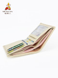 Women's Genuine Leather Wallet Short Leather Student Korean Cute 2-fold Top Layer Leather Student Wallet