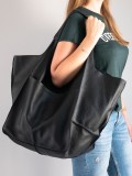 Retro New Simple Large Bag Soft Leather Large Capacity Shoulder Tote Women's Bag