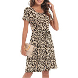 Summer Casual Dress Amazon Mid Length Skirt Tie Fashion Ladies