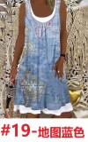 Amazon Wish Women's Loose Fashion Digital Printing Casual Dress