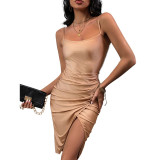 Amazon Women's Sexy Solid Color Slip Cami Dresses
