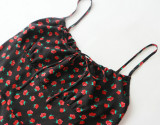 Women's Summer Silk Print Short Sling Cami Dresses