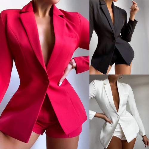 Autumn And Winter Casual Women's Blazers Suit Ins  Loose One-button Two-piece Suit
