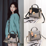Women's Summer Fashion Fashion Korean Fashion Checker Small Bag Crossbody Bag Single Shoulder