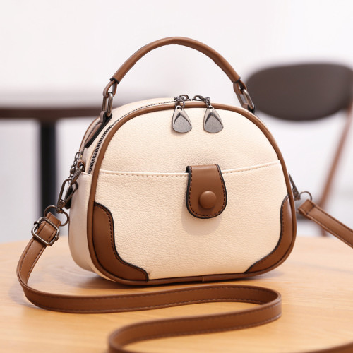 Korean Version Of Small Round Bag With Fashionable Texture Shoulder Bag