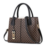 Women's Simple Retro Printed Handbag Fashion Large Capacity Shoulder Bag