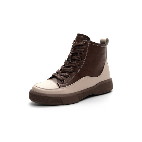 Women's High-top Shoes Are Versatile In Autumn And Winter. Rubber Soft Sole Sports Retro Street
