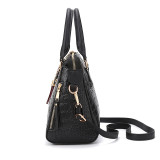 Autumn and Winter Stone Pattern PU Leather Handbag Large Capacity Casual Shoulder Bag