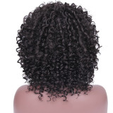 Wig Black Short Curly Hair Fluffy Small Curly Hair Synthetic Fiber Wig